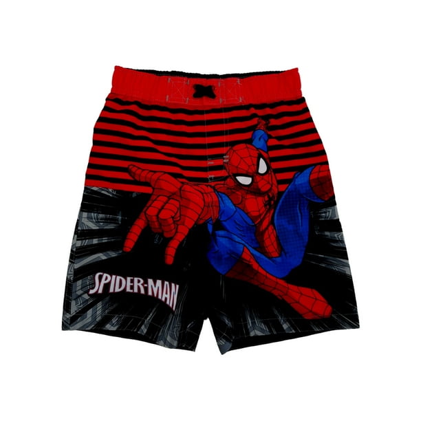 Spider-Man Toddler Boys Blue Red Combo Swim Short Trunk 4T